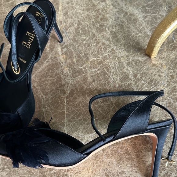 Something Bleu Effie Feathered Pumps - Picture 4 of 14